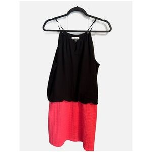 Charlotte Russe-Black and Pink Sleeveless Dress size Large